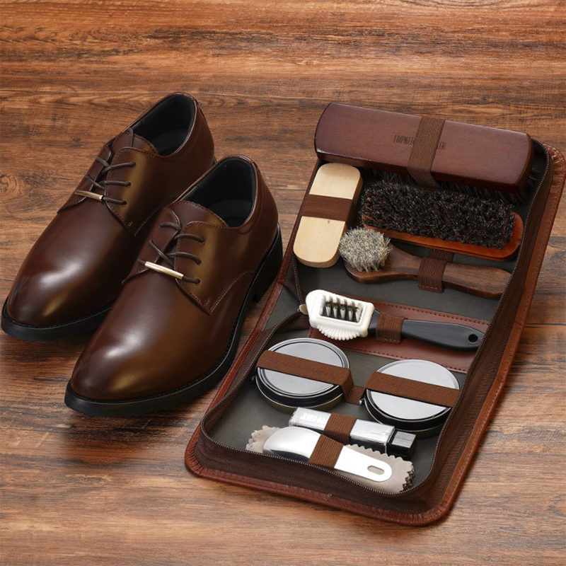 Leather Shoe Polish - 말총 신발 브러시 세트 가죽 관리